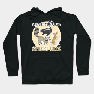 Funny Cat Support Your Local Street Cats Hoodie